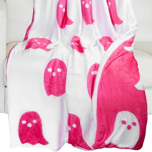 Viral Pink Ghost Tik Tok Blanket XL - Picture 3 of 8